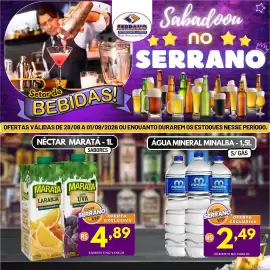Catálogo Serrano Supermercado Página 6: Nectar marata - 1l sabores €4,89, Água mineral sem gás €2,49