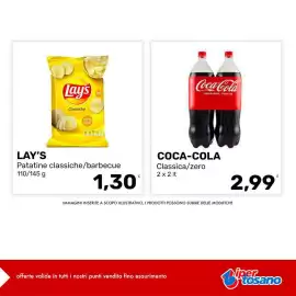 Volantino Iper Tosano settimana 36 Pagina 8: Lay's Patatine classiche €1,30, Coca-Cola Classica/zero €2,99