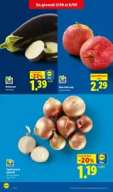 Volantino Lidl settimana 36 Pagina 16: Melanzane €1,39, Mele Pink Lady €2,29