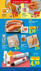 Volantino Lidl settimana 36 Pagina 19: Gastronomia di Mare Filetto di orata €4,29, Merluzzo d'Alaska €2,29
