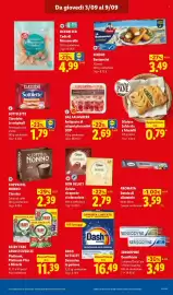 Volantino Lidl settimana 36 Pagina 23: Findus Bastoncini €3,49, Ocean Sea Code di mazzancolle €4,99