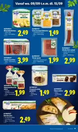 Lidl folder week 37 Pagina 11: Alpenfest salami snack box €3,99, Alpenfest verse kaasspecialiteiten €1,49