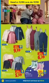 Lidl folder week 37 Pagina 28: Lupilu thermosweatshirts €5,59, Lupilu regenlaarzen €7,19