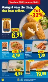 Lidl folder week 37 Pagina 6: Scholfilet €4,99, Gemarineerde zalm €19,99