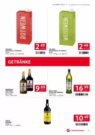 Transgourmet Flugblatt woche 37 Seite 23: Kopos Koch Madeira €10,49, Italiano Weisswein €2,49