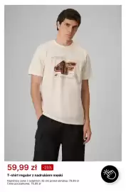 4F gazetka tydzień 35 Strona 9: T-shirt regular z nadrukiem męski 4F €59,99