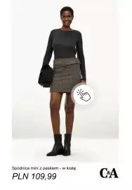 C&A gazetka tydzień 35 Strona 7: Spódnica mini z paskiem w kratę C & A €109,99