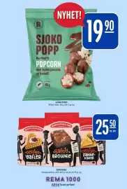 Rema 1000 uke 36 Side 13: Norgesmøllene bakemiks €25,50, Sjoko Popp €19,90