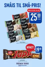 Rema 1000 uke 36 Side 23: Royal pinne-is €25,00, Freia Japp Peanut €19,90