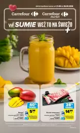 Carrefour Market gazetka tydzień 36 Strona 1: Mango duży kaliber €5,99, Boczek wieprzowy bez kości €14,99