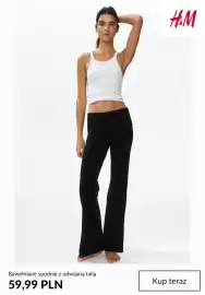 H&M gazetka tydzień 35 Strona 3: Bawełniane spodnie z odwijaną talią H & M €59,99