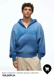 Bershka gazetka tydzień 35 Strona 3: Bluza z kapturem z efektem sprania i nadrukiem €159,00