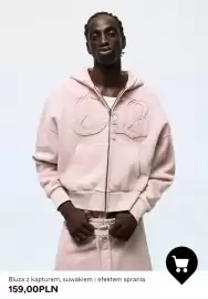 Bershka gazetka tydzień 35 Strona 7: Bluza z kapturem z suwakiem i efektem sprania €159,00