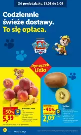Lidl gazetka Strona 38: Brzoskwinie, luzem €5,99, Kiwi Gold €2,09