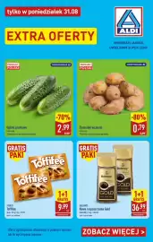 ALDI gazetka Strona 1: Kawa rozpuszczalna Gold Dallmayr €36,99, Cukierki Toffifee Storck €9,99