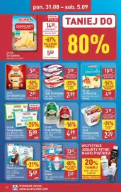 ALDI gazetka tydzień 36 Strona 10: MILSANI Serek twarogowy €4,99, MILSANI Twaróg krajanka €5,99