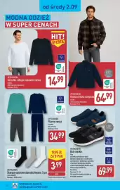 ALDI gazetka tydzień 36 Strona 32: UP2FASHION Piżama męska €34,99, UP2FASHION Koszulka z długim rękawem męska €14,99