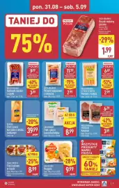 ALDI gazetka tydzień 36 Strona 9: DAYLICIOUS Nuggets €9,99, Wędliniarnia Premium Kindziuk €3,59