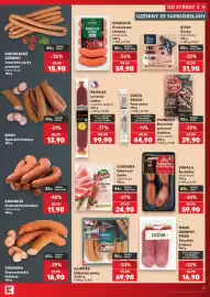Kaufland leták týden 36 Strana 27: Alimpex vídeňské párky €69,90, Váhala špekáčky extra vázané €59,90