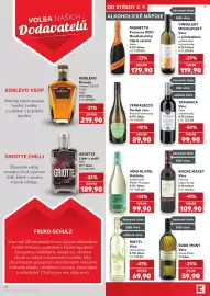Kaufland leták týden 36 Strana 38: Víno Blatel Bublinky €99,90, Mionetto Prosecco DOC/Nealkoholický nápoj sycený €179,90