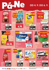 Kaufland leták týden 36 Strana 47: Lay's Chipsy/Stix €28,95, Velvet toaletní papír €94,90