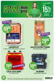 Kiwi kundeavis uke 36 Side 1: LAKSEFILET €69,90, BLÅBÆR €59,90