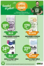 Kiwi kundeavis uke 36 Side 8: BIOLA SYRNET MELK €34,90, FAMILIEBRØD HVERDAG €19,90