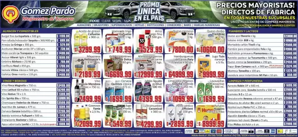Catálogo Gomez Pardo semana 35 Página 1: Rexona - polvo pédico €2.899,99, Tremblay - queso danbo €10.600,00