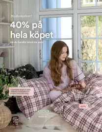 Hemtex reklamblad Sida 4: Matterhorn påslakanset i garnfärgad flanell €999,90, Curly och longwool fårskinn €899,90