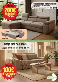 Catalogue Maxi Bazar page 6: Canapé Coco €599,99, Trino Canapé d'angle convertible €799,99