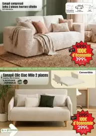 Catalogue Maxi Bazar page 8: Solka Canapé compressé €399,99, Canapé Clic Clac Milo €299,99