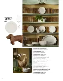 Catalogue Maisons du Monde page 20: Statuette poule €49,99, Verre à pied €4,99
