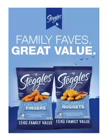 IGA catalogue week 35 Page 42: Steggles Crumbed Fingers €15,00