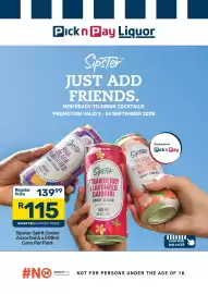 Pick n Pay Hypermarket catalogue Page 3: Sipster Spirit Cooler Assorted €115,00