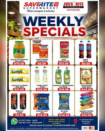 Saverite catalogue week 36 Page 2: Sunlight Dishwashing Liq €19,99, Black Cat Crunchy Peanut Butter €79,99