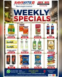Saverite catalogue week 36 Page 2: Sunlight Dishwashing Liq €19,99, Black Cat Crunchy Peanut Butter €79,99