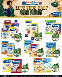 Take 'n Pay catalogue week 36 Page 21: Purity 3rd foods cereal €39,99, Purity Jars €35,00