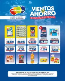 Catálogo Surtifamiliar Página 8: Papel Higiénico Elite €13.990,00, Aceite Surtifamiliar Vegetal €12.950,00