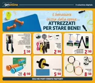 Volantino Deco Market Pagina 33: Corda fitness con manici in spugna €2,90, Panno sport rinfrescante €1,50