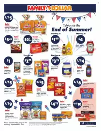 Family Dollar weekly ad Page 3: Castleberry’s Hot Dog Chili Sauce €1,00, Chestnut Hill Mayonnaise €3,75