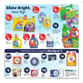 Family Dollar weekly ad Page 8: Homeline Designer Paper Plates €7,25, Homeline Trash Bags €5,00