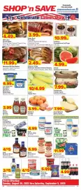 Shop 'n Save weekly ad week 36 Page 1: Pilgrim's Pride Boneless Skinless Chicken Breasts €2,49, Local Sweet Corn €4,99
