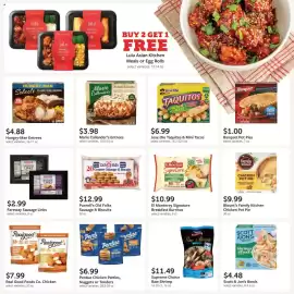 Fareway weekly ad Page 27: Perdue chicken patties, nuggets or tenders €6,99, Supreme Choice Raw Shrimp €11,49