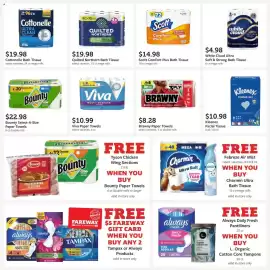 Fareway weekly ad Page 30: Scott Comfort Plus Bath Tissue €14,98, Kleenex Facial Tissue €10,98