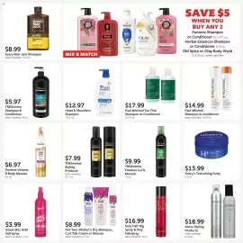 Fareway weekly ad Page 35: Pantene Volume & Body Mousse €6,97, Tresemme flawless curls mousse €9,99