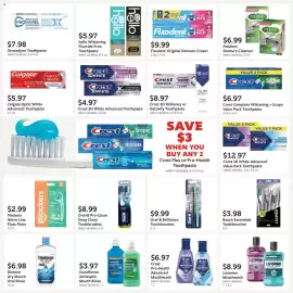 Fareway weekly ad Page 38: Reach Essentials Toothbrushes €3,98, Oral-B Pro-Clean Deep Clean Toothbrushes €8,99