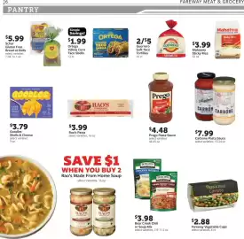 Fareway weekly ad week 36 Page 16: Mahatma sticky rice €3,99, Bear Creek Chili or Soup Mix €3,98