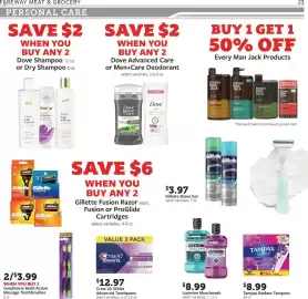 Fareway weekly ad week 36 Page 23: Tampax Radiant Tampons €8,99, GoodSense Multi Action Massage Toothbrushes €3,99
