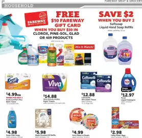 Fareway weekly ad week 36 Page 24: Scott Comfort Plus Bath Tissue €4,99, Hefty slider bags €2,98