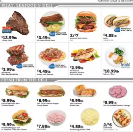 Fareway weekly ad week 36 Page 4: Pork All-Natural Baby Back Pork Ribs €3,99, Fresh! Salmon Fillets €10,99